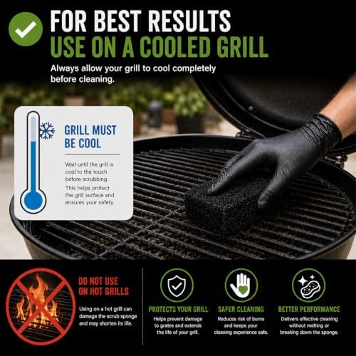 Grill Cleaning Kit, 10 PCS Bristle-Free Griddle Scrubber Pads with Reusable Handle, 4 Cleaning Levels for Blackstone, Grill Grates, Cast Iron, Smoker & Oven Racks - Image 6