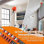 30FT Reach Cobweb Duster with Extension Pole,Spider Web Brush for Cleaning - Image 3