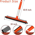Shower Squeegee Window Squeegee Cleaner for Shower Doors Glass, 2 in 1 Window Cleaning Tool Window Scrubber Handheld Squeegee for Car Windshield with Sponge and Rubber Squeegee, Red - Image 2