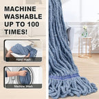Commercial Industrial Mop with 3 Extra Large Reusable Replacement Head - Image 5