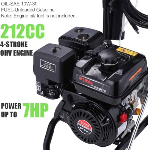 4200PSI Gas Pressure Washer 4.0GPM Gas Power Washer 212CC Gas Powered Washing Machine Commercial High Pressure Washer with 25ft Hose&5 Nozzles for Patio Garden Yard Vehicle,EPA/CARB/ETL - Image 3