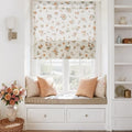 StangH Cordless Oak Yellow Linen Floral Roman Shades, W30 x L64, 1 Panel by StangH