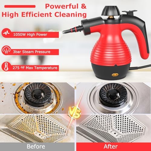 COSTWAY Handheld Steam Cleaner, 1050W Portable Household Steamer - Image 4
