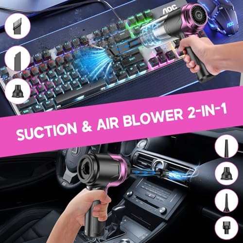 KMM Handheld Car Vacuum Cleaner, Hand Held Vacuum & Air Duster - Image 2