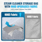 Heavy-Duty Durable Fabric Steam Cleaner Storage Bag, Waterproof & Adjustable Compartments Carrying Case, Steam Cleaner Organizer Bag with Large Space(Case Only) - Image 2