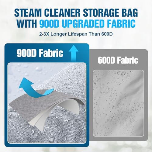 Heavy-Duty Durable Fabric Steam Cleaner Storage Bag, Waterproof & Adjustable Compartments Carrying Case, Steam Cleaner Organizer Bag with Large Space(Case Only) - Image 2