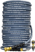 3/8" 4800PSI Pressure Washer Hose 200FT Swivel Quick Connect by TechSweeppro