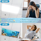 Wiooffen 6 Pcs Fluorescent Light Covers with 60 Magnets Decorative for Classroom Ceiling Light 4 x 2 Feet Magnetic Light Covers Filter Easy Install for Office Hospitals & Home (Ocean) - Image 3
