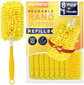 KeFanta Reusable Duster Refill for Swiffer, 8Pcs with 1 Handle by KeFanta