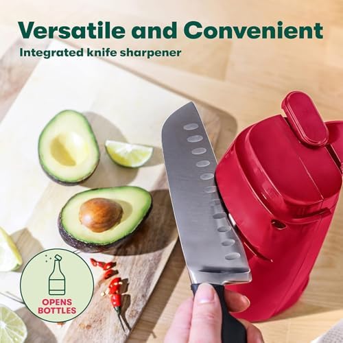 bella Electric Can Opener and Knife Sharpener, Red - Image 6