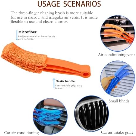 Washable Blind Cleaner Tool, Blind Duster, Microfiber Dusting Brush for Venetian Blinds, Window Shutters, Air Conditioner Vents(2-Pack) - Image 5