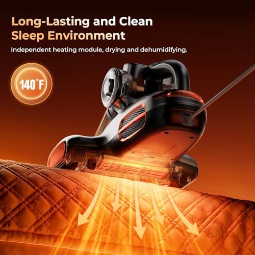 JIGOO T600 Bed Mattress Vacuum Cleaner with UV-C Light, 15Kpa Suction, 700W - Image 6