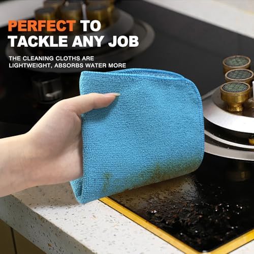 KinHwa Dish Cloths for Washing Dishes with Scrub Side, Microfiber Dish Rags - Image 5