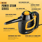 McCulloch MC1230 Handheld Steam Cleaner, 11 Accessories, 10 Min Runtime - Image 4