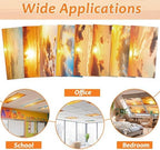 8 Pcs Fluorescent Light Covers with 80 Magnets Decorative for Classroom Ceiling Light 4 x 2 Feet Magnetic Light Covers Filter Easy Install for Office Hospitals & Home Drop Ceiling Supplies (Sunrise) - Image 4