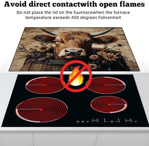 Stove Top Covers for Electric Stove: 30''×21'' Stove Mat Protective Cooktop Cover Expands Counter Area, Kitchen (Cow) - Image 3