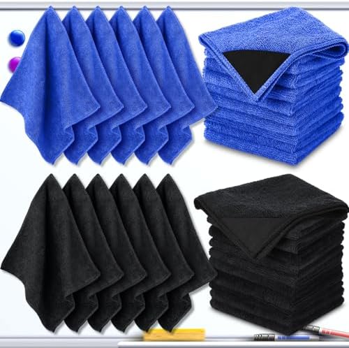 Tudomro 30 Pcs Magnetic Microfiber Cleaning Cloth, Black, Blue by Tudomro