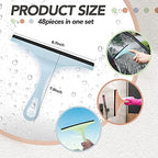 Didaey 48 Pcs Squeegee for Shower Glass Door, 8.7 Inch Silicone Shower Squeegee Small Glass Wiper Window Scrubber Household Cleaning Wiper Tool with Hanging Hole for Car Windshield, Pink, Blue, Green - Image 2