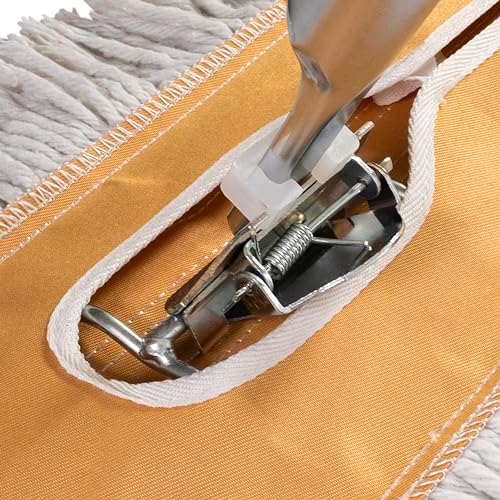 Commercial Dust Mop 48 Inch - Industrial Floor Dust Mop with Aluminum Handle - Reusable Washable Cotton Mop Head for Hardwood Tile Laminate Vinyl Floors - Dry Mop for Janitorial Cleaning - Image 4