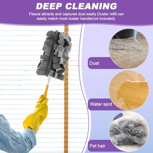 14 Pcs Microfiber Reusable Duster Refills Compatible with Swiffer Duster - Image 2