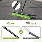 18” Indoor Shop and Garage Push Boom with Soft Bristles, Heavy Duty Brush Broom with 59” Long Handle for Commercial & Residental Floor Cleaning Sweeping - Image 3