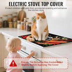 Stove Top Cover for Electric Stove,Glass Stove Top Cover, Heat Resistant Glass Cooktop Cover, Stovetop Protector, Kitchen Decor, Dish Drying Mats Cover for Ceramic Washer Top 28.5x20.5 inch - Image 5