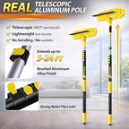 30 Feet High Reach Squeegee Window Cleaner Kit with 5-24Ft Extension Pole - Image 4