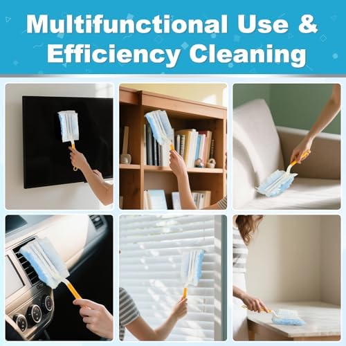 Duster Refills for Swiffer Dusters，Strong Static Dust Removal，Duster Refill Replacement Head for Electronics, Furniture, Blinds（18 PCS+1Handle） - Image 3