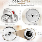 DG64-00473A Upgraded Gas Stove Knobs Compatible with Samsung Range Stove Knobs Replacements Nx58f5700ws Nx58h5600ss Nx58h5650ws Nx58j7750ss (1pcs) - Image 3