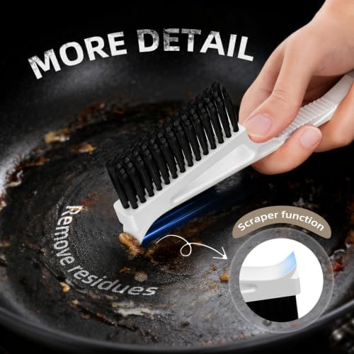CLEANGOR Grout Cleaner Brush V Shape, Stiff Grout Cleaning Brushes for Tile - Image 4