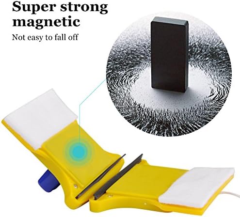 Shape Double‑Side Magnetic Glass Cleaner Wiper with 2 Cotton for Window - Image 7