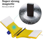 Shape Double‑Side Magnetic Glass Cleaner Wiper with 2 Cotton for Window by CHICIRS