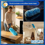 IGADPole 24 FT Washing Kit: Water-fed Brush with Soap Dispenser, Cobweb Dusters, with 6-Stage Telescoping Pole 5-24ft Pole/Window and Dusting Cleaning Kit - Image 6