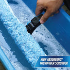 Unger Professional Connect and Clean 18” Proflex 2-in-1 Squeegee and Scrubber, High Access Window Cleaning Tool with Pivoting Head, Commercial and Residential Use, Reusable Microfiber Sleeve - Image 6