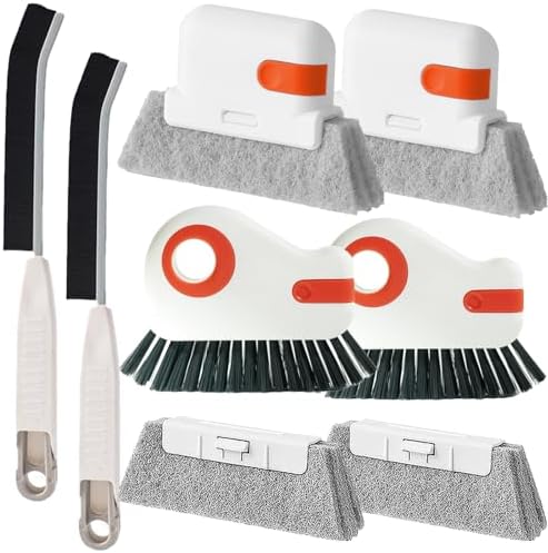 Window Sill Cleaner Tool, Sliding Door Track Cleaner, 8-Piece Brush Kit by Dosanlues