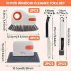 12pcs Window Track Cleaner Tool Set, Window Sill & Groove Cleaning Brushes with Hard Bristle Crevice Brush and Debris Pliers for Sliding Door Rails, Shower Door Tracks, Kitchen & Bathroom Gaps - Image 7