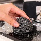 12 Pack Stainless Steel Scrubber, Steel Wool Scrubber,Scouring Pads,Metal Kitchen Scrubbers for Dishes,Metal Sponge,Steel Wool Scrubber for Cleaning Sinks Kitchen Dishes Ovens Pots Pans - Image 7