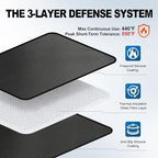 30"x21" Black Fireproof Electric Stove Cover, Glass Cooktop Protector - Image 3