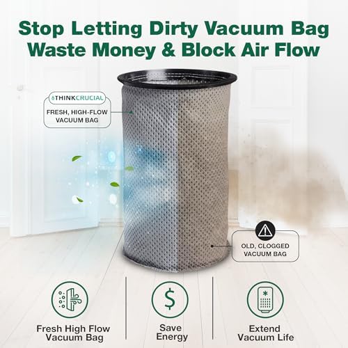 4 Replacement Reusable Cloth 10QT Vacuum Bags – Compatible with ProTeam Part # 100565 - Fits ProTeam Coachvac, Super CoachVac, MegaVac & Mega Raven 10QT – (4 Pack) by Think Crucial - Image 5