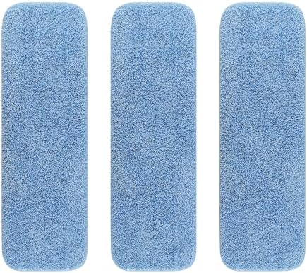 Replacement Microfiber Pad for Rubbermaid Commercial 18 Inch and 17 Inch Mop - 3 Pack Wet & Dry Commercial Cleaning Reusable Mop Refills Fit for Any Microfiber Flat by BeiLan