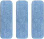 Replacement Microfiber Pad for Rubbermaid Commercial 18 Inch and 17 Inch Mop - 3 Pack Wet & Dry Commercial Cleaning Reusable Mop Refills Fit for Any Microfiber Flat by BeiLan