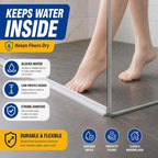 Shower Threshold Water Dam, 67 in Flexible Barrier, Transparent - Image 5