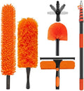 30FT High Reach Duster with Extension Pole 5-24FT, 4-in-1 Cleaning Kit by Jhkopqe