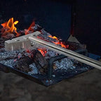 Heavy Duty Charcoal Grill Rake Ash Tool Accessories With Rubber Handle, Kettle Grill Pizza Oven Ash Rake - 32 Inch - Image 7
