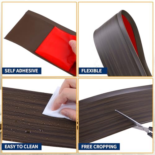 Vinyl Baseboard Molding Trim 4 Inch Peel and Stick Cove Base - Image 3