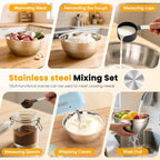 Lord Eagle 5-Speed Hand Mixer Electric With 4 Mixing Bowls Set - Image 4