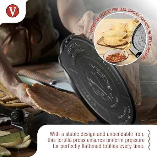 Victoria 10-Inch Cast Iron Tortilla Press HD Spherrous Iron - Image 3