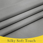 NICETOWN Silver Grey Blackout French Door Curtains for Half Window Cover - Image 6