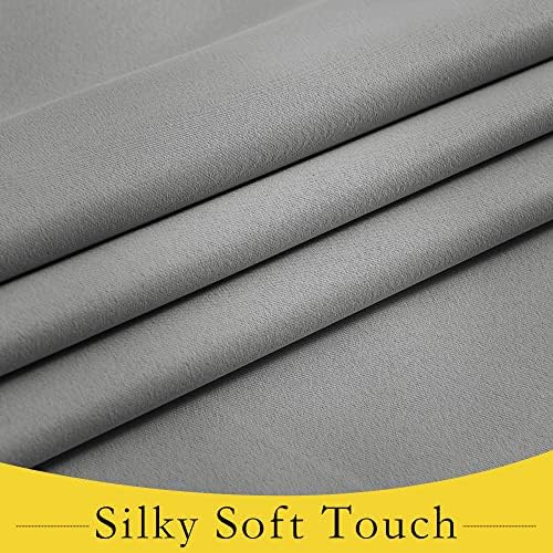 NICETOWN Silver Grey Blackout French Door Curtain for Glass Privacy - Image 5