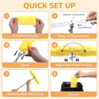 6 ft Long Handle Extendable Duster with 50 Refills for Swiffer Duster, Heavy Duty 360° Microfiber Dusting Kit for High Ceilings, Ceiling Fans, Tall Windows, and Hard-to-Reach Areas - Image 7